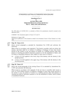 AS/NZS 1891.1:1995 AMDT 4 AS/NZS 1891.1:1995 AMDT 4