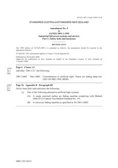 AS/NZS 1891.1:1995 AMDT 5 AS/NZS 1891.1:1995 AMDT 5