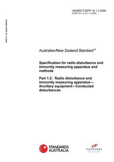 AS/NZS CISPR 16.1.2:2004 (2ND EDITION) AS/NZS CISPR 16.1.2:2004 (2ND EDITION)