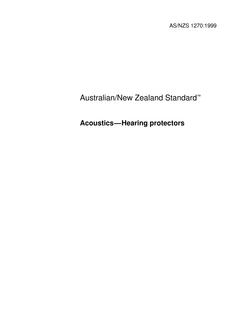 AS/NZS 1270:1999 AS/NZS 1270:1999