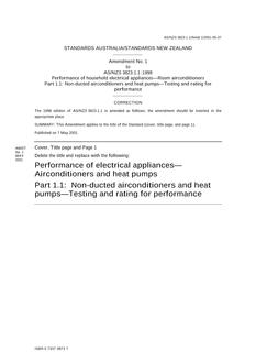 AS/NZS 3823.1.1:1998 AMDT 1 AS/NZS 3823.1.1:1998 AMDT 1