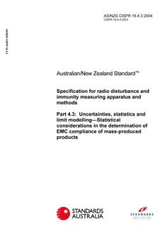 AS/NZS CISPR 16.4.3:2004 AS/NZS CISPR 16.4.3:2004