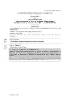 AS/NZS 61241.14:2005 AMDT 1