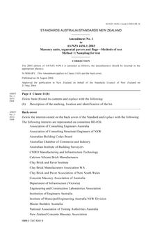 AS/NZS 4456.1:2003 AMDT 1 AS/NZS 4456.1:2003 AMDT 1