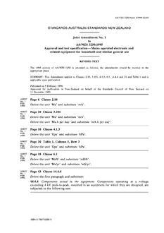 AS/NZS 3250:1995 AMDT 1 AS/NZS 3250:1995 AMDT 1