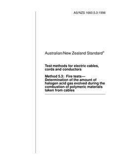 AS/NZS 1660.5.3:1998 AS/NZS 1660.5.3:1998