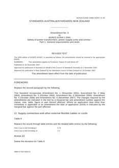 AS/NZS 61558.1:2000 AMDT 6 AS/NZS 61558.1:2000 AMDT 6