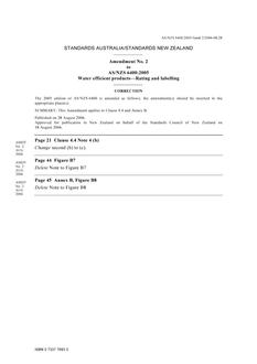 AS/NZS 6400:2005 AMDT 2