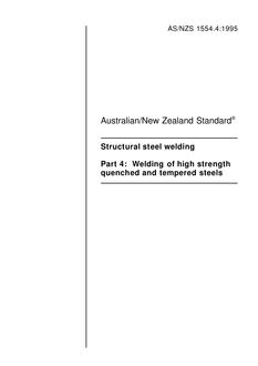 AS/NZS 1554.4:1995 AS/NZS 1554.4:1995