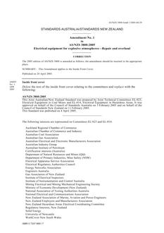 AS/NZS 3800:2005 AMDT 1