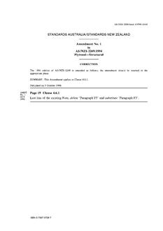 AS/NZS 2269:1994 AMDT 1 AS/NZS 2269:1994 AMDT 1