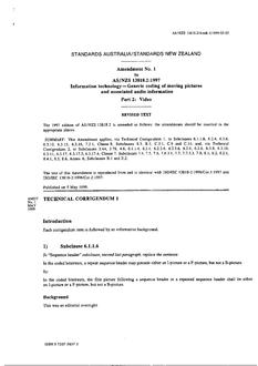 AS/NZS 13818.2:1997 AMDT 1 AS/NZS 13818.2:1997 AMDT 1
