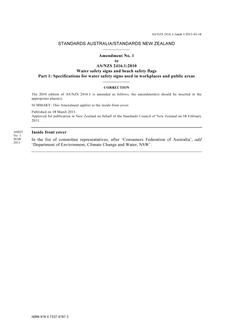 AS/NZS 2416.1:2010 AMDT 1 AS/NZS 2416.1:2010 AMDT 1