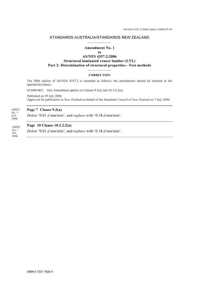 AS/NZS 4357.2:2006 AMDT 1
