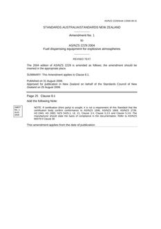 AS/NZS 2229:2004 AMDT 1 AS/NZS 2229:2004 AMDT 1
