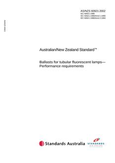 AS/NZS 60921:2002