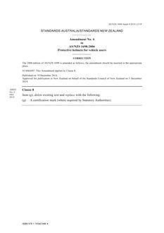 AS/NZS 1698:2006 Amd 4:2014 AS/NZS 1698:2006 Amd 4:2014