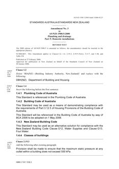 AS/NZS 3500.5:2000 AMDT 3 AS/NZS 3500.5:2000 AMDT 3