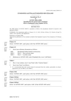 AS/NZS 1604.4:2004 AMDT 2 AS/NZS 1604.4:2004 AMDT 2