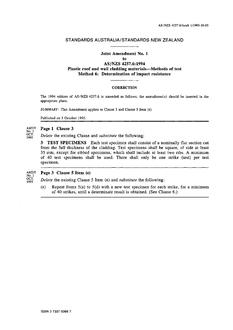 AS/NZS 4257.6:1994 AMDT 1 AS/NZS 4257.6:1994 AMDT 1