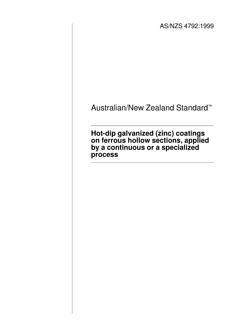 AS/NZS 4792:1999 AS/NZS 4792:1999