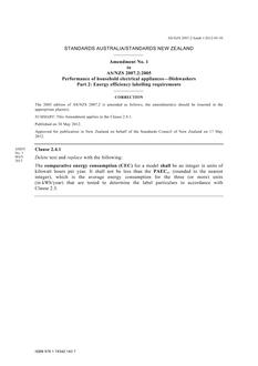 AS/NZS 2007.2:2005 AMDT 1