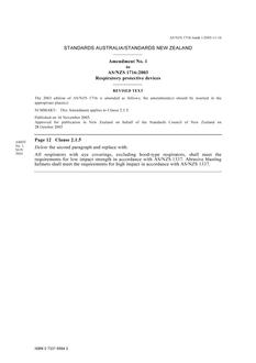 AS/NZS 1716:2003 AMDT 1 AS/NZS 1716:2003 AMDT 1