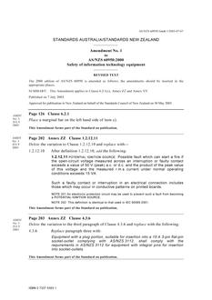AS/NZS 60950:2000 AMDT 1