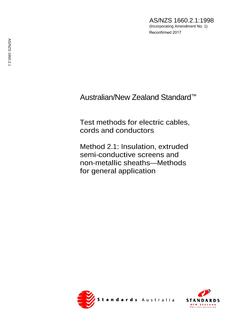 AS/NZS 1660.2.1:1998 AS/NZS 1660.2.1:1998