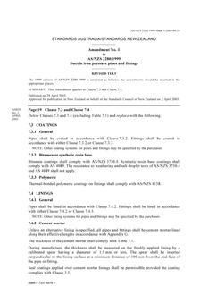 AS/NZS 2280:1999 AMDT 1 AS/NZS 2280:1999 AMDT 1
