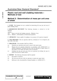 AS/NZS 4257.3:1994 AS/NZS 4257.3:1994