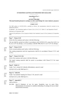 AS/NZS 4158:2003 AMDT 1