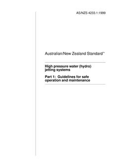 AS/NZS 4233.1:1999 AS/NZS 4233.1:1999