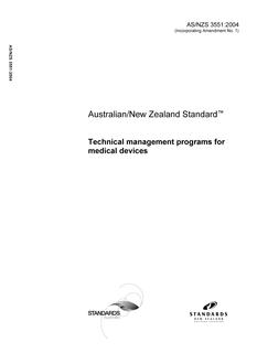 AS/NZS 3551:2004 AS/NZS 3551:2004