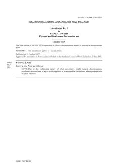 AS/NZS 2270:2006 AMDT 1 AS/NZS 2270:2006 AMDT 1