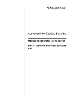 AS/NZS 2210.1:1994 AS/NZS 2210.1:1994