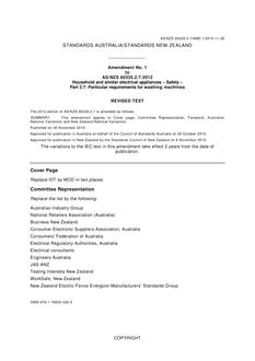 AS/NZS 60335.2.7:2012 Amd 1:2015