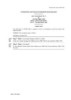 AS/NZS 1960.1:1995 AMDT 1 AS/NZS 1960.1:1995 AMDT 1