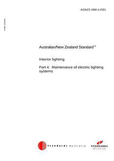 AS/NZS 1680.4:2001 AS/NZS 1680.4:2001