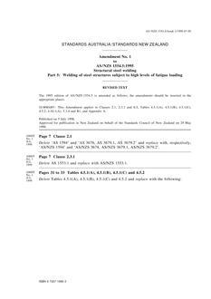 AS/NZS 1554.5:1995 AMDT 1 AS/NZS 1554.5:1995 AMDT 1