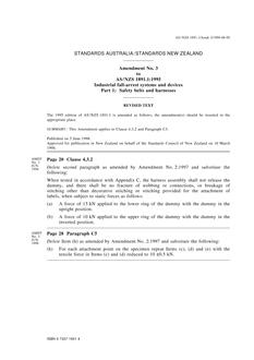 AS/NZS 1891.1:1995 AMDT 3 AS/NZS 1891.1:1995 AMDT 3