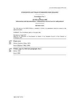 AS/NZS 4279(INT):1995 AMDT 1 AS/NZS 4279(INT):1995 AMDT 1