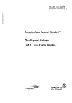 AS/NZS 3500.4:2015 AS/NZS 3500.4:2015