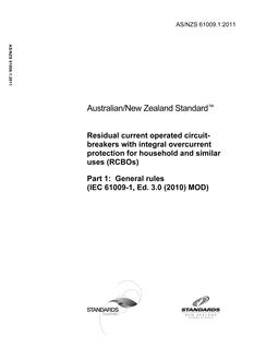 AS/NZS 61009.1:2011