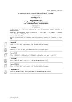 AS/NZS 1604.5:2005 AMDT 2 AS/NZS 1604.5:2005 AMDT 2