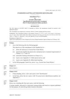 AS/NZS 1604.5:2012 Amd 1:2017 AS/NZS 1604.5:2012 Amd 1:2017