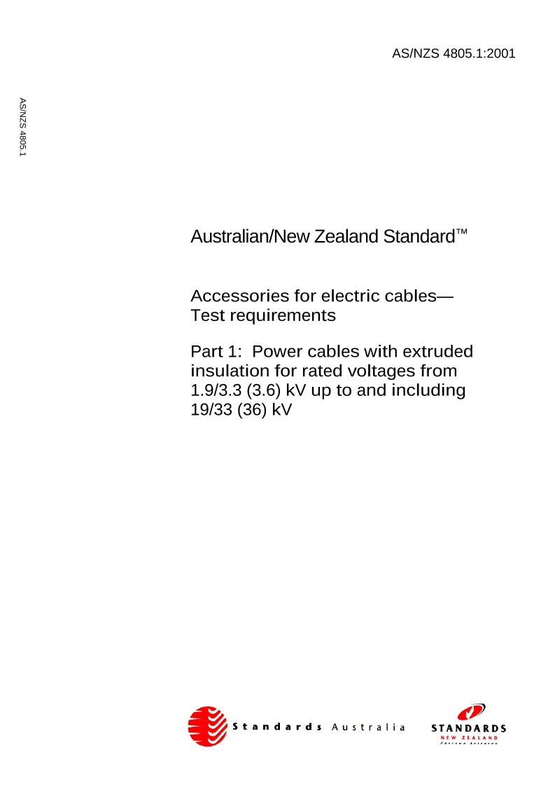 AS/NZS 4805.1:2001 AS/NZS 4805.1:2001