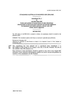 AS/NZS 1044:1995 AMDT 1 AS/NZS 1044:1995 AMDT 1