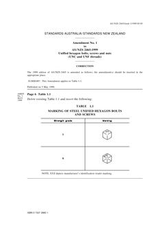 AS/NZS 2465:1999 AMDT 1 AS/NZS 2465:1999 AMDT 1