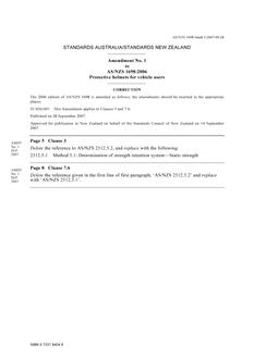 AS/NZS 1698:2006 AMDT 1 AS/NZS 1698:2006 AMDT 1